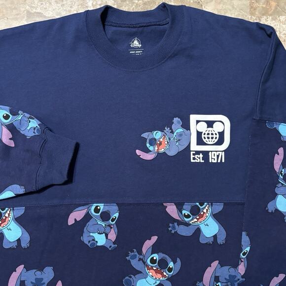 Walt Disney World Spirit Jersey Adult Small Blue Stitch 2025 WDW Long Sleeve - Picture 1 of 8